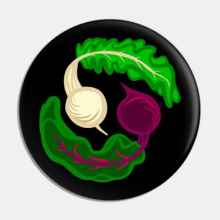 Yin Yang Vegetables "Turnip the Beet" Pin