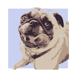 Lavender Pop Art Pug T-Shirt