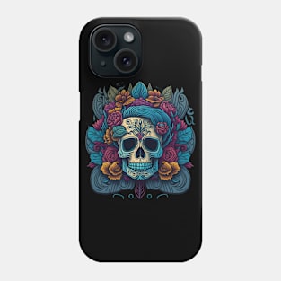 Vibrant Sugar Skull Art for Día de los Muertos Phone Case