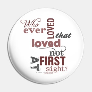Christopher Marlowe Hero & Leander Love Quote (Colour) Pin