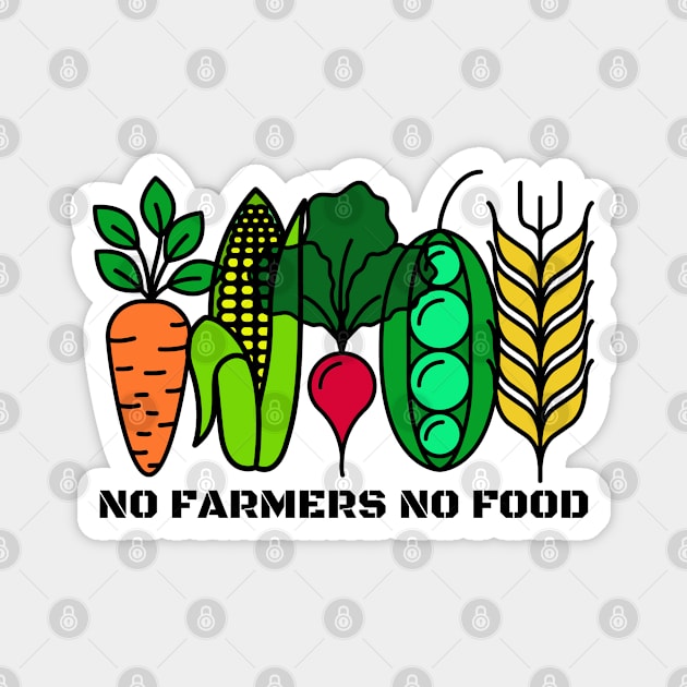 No Farmers No Food Magnet by Owl Canvas