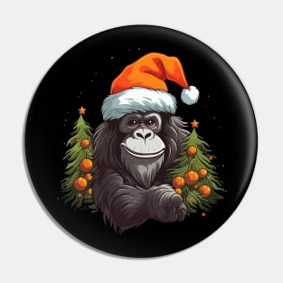 Orangutan Christmas Pin