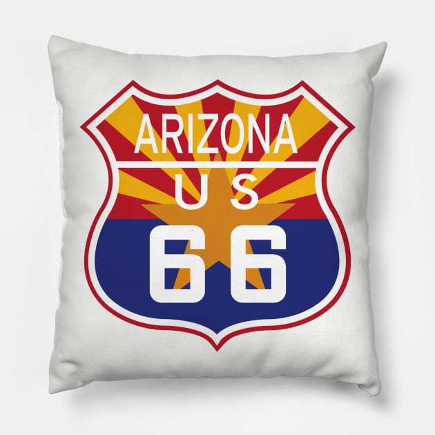 Route 66 Arizona Pillow by DesignWise