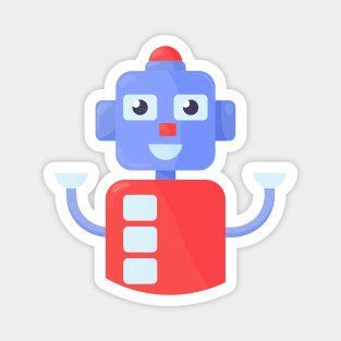 Retro Cute Robot Magnet