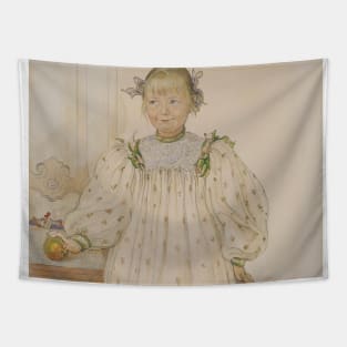 Martha Winslow as a Girl by Carl Larsson Tapestry