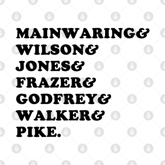 Dad's Army Mainwaring Pike Jones Frazer Godfrey by SonnyBoyDesigns