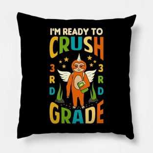 I'm Ready To Crush 3rd Grade Unicorn Sloth Back To School Pillow