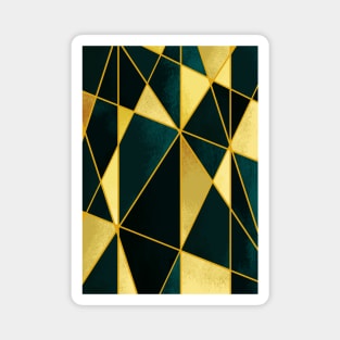 Abstract Gold and Green Magnet