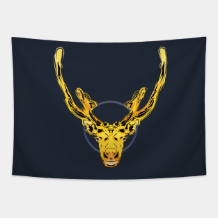 Comet the Reindeer Yellow Tapestry