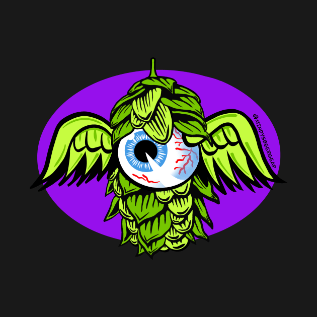 Flying Hop Eyeball by Mindy’s Beer Gear