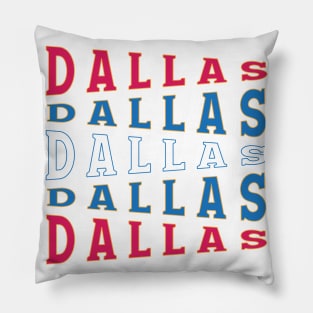 TEXT ART USA DALLAS Pillow