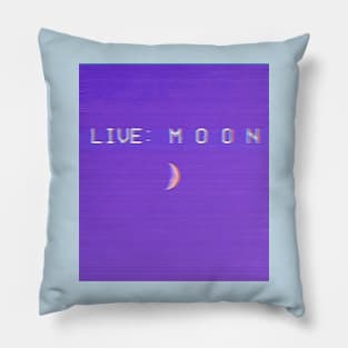 live moonshot purple Pillow