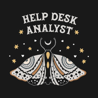 Help Desk Analyst - Boho Butterfly Design T-Shirt