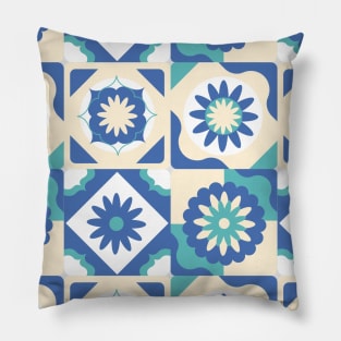 Azulejo #22- vector Portuguese Moorish pattern Pillow