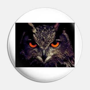 cool owl comic style Pin