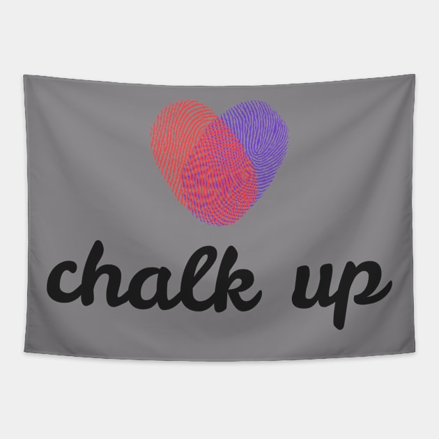 Chalk Up Colored Thumbs Tapestry by Low Gravity Prints