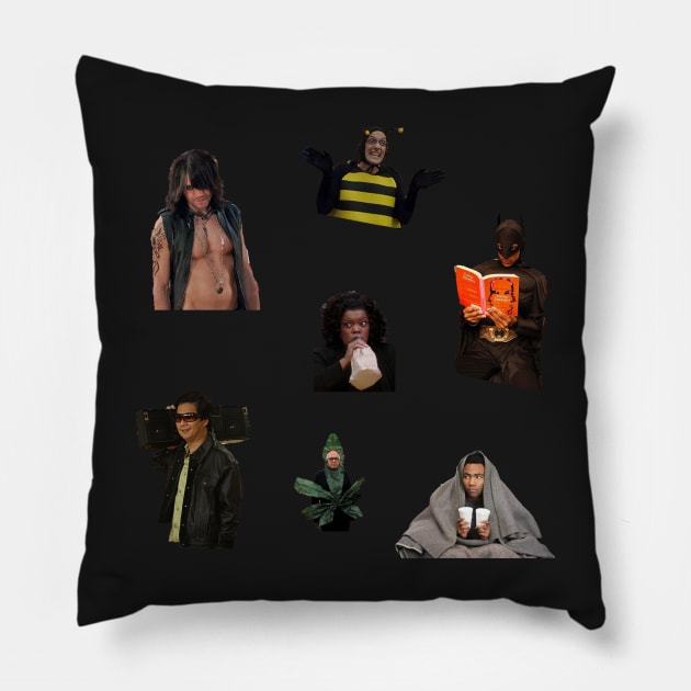 community sticker pack Pillow by ematzzz