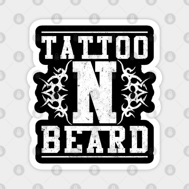 tattoo and beard cool new design Magnet by Ojoy