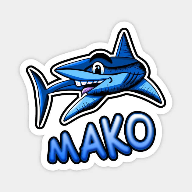 Mako Shark with Words Magnet by ggheat6
