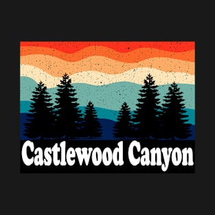 Vintage Castlewood Canyon Colorado Forest Camping T-Shirt