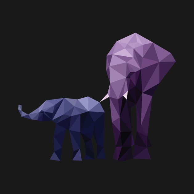 Low Poly Elephants by DigitalShards