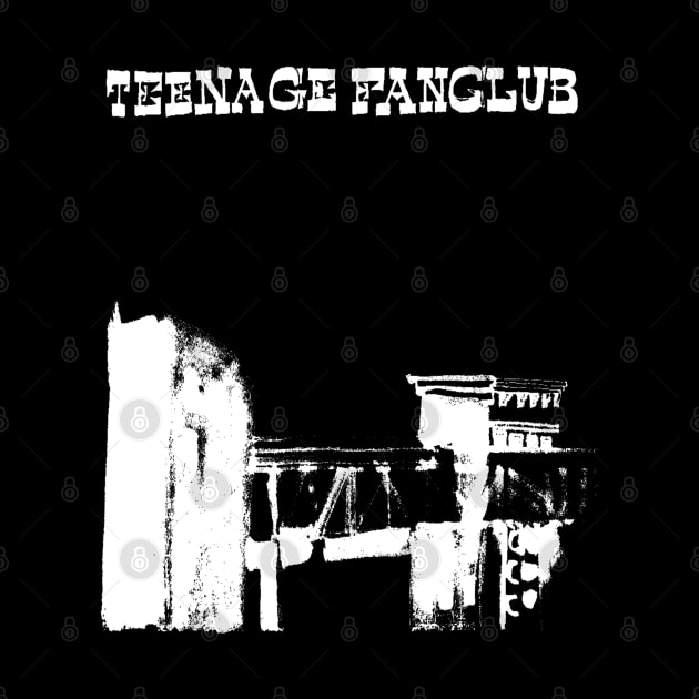 Teenage Fanclub - Black and White Simple Tee by The Geek Underground 