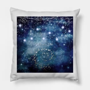 Wish on a Star Night Sky Pillow