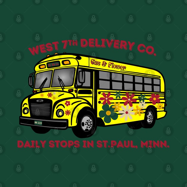 Minnesota Wild West 7th Delivery Co. Gus Bus. and Flower 2 by SiebergGiftsLLC