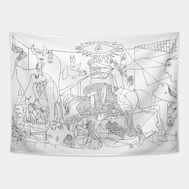 Line drawing tapestry outlet