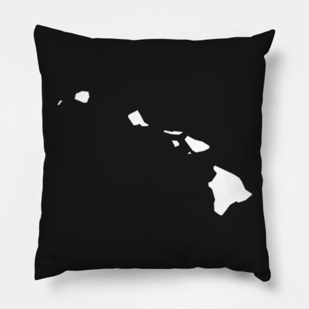 Hawaii Islands Map by Basement Mastermind Pillow by BasementMaster