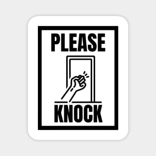 please knock. sticker Magnet