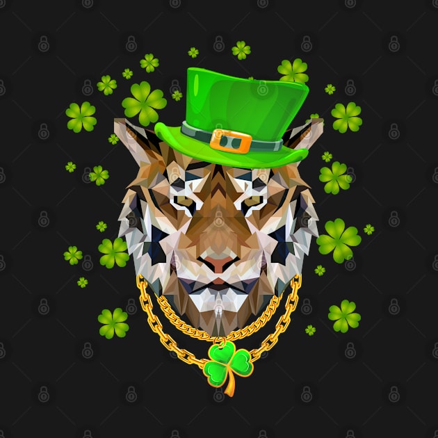 Lucky Tiger St. Patrick's Day Golden Shamrock Chain by LemoBoy