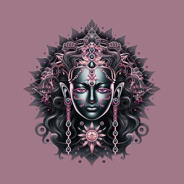 Goddess Vasudhara, Lotus Mandala Symbolizing Prosperity and Wealth by Nebula Nexus