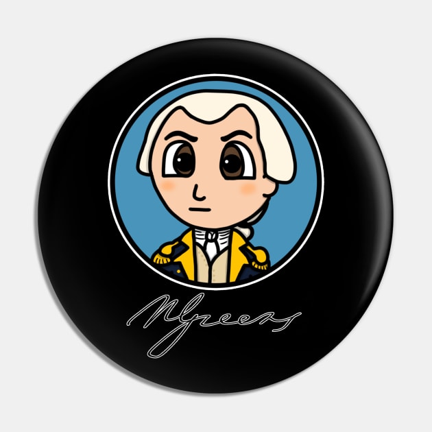 Nathanael Greene Patriot Portrait with Signature Pin by Aeriskate