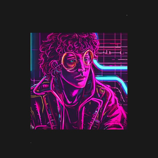 Neon Hippie Cyberpunk by Vish artd