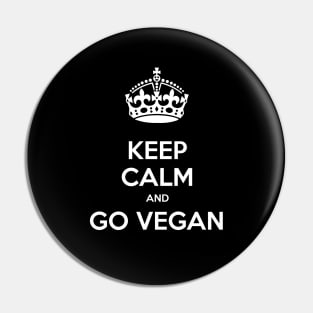 Keep calm and go vegan Pin