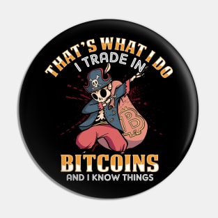 BTC Crypto Trader Funny Cryptocurrency Bitcoin Gift Pin