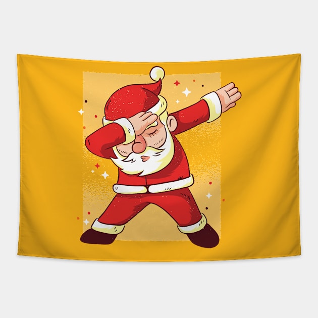 Santa Dab Tapestry by rjzinger