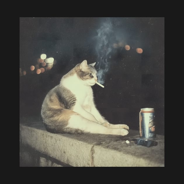 Funny Smoking Cat Cigarette Kitty Gen Z Meme Cat Lover Lover
