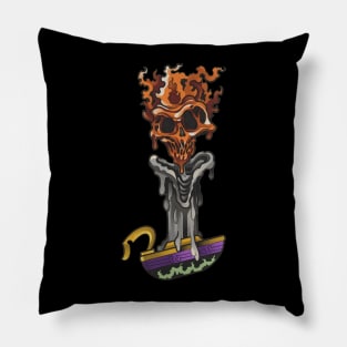 scary candle Pillow