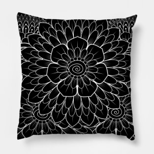 Minimalist Flowers-Mandala Flower Pillow