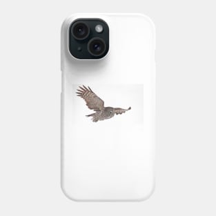 In Flight - Great Grey Owl Phone Case