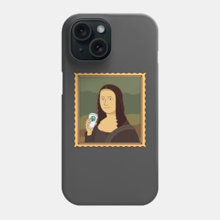 Mona lisa the starbucks girl Phone Case