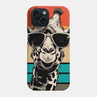 Funny Retro Giraffe with Sunglasses Phone Case