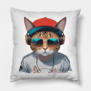 Hip Hop Cat Pillow