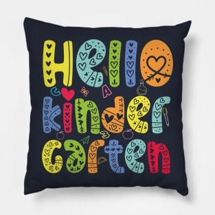 Hello kindergarten Team Back To School Teacher Kid Pillow