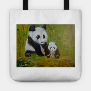 Mama and Baby Panda Tote