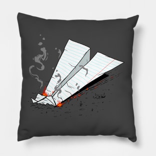 Crashed Paper Plane Pillow