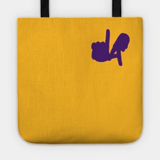 Small LA Hands Silhouette, Purple Tote