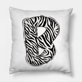 Zebra Letter B Pillow